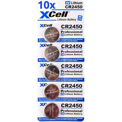 XCell 50x CR2450 Lithium-Knopfzelle 3V / 620mAh (10x 5er Pack)