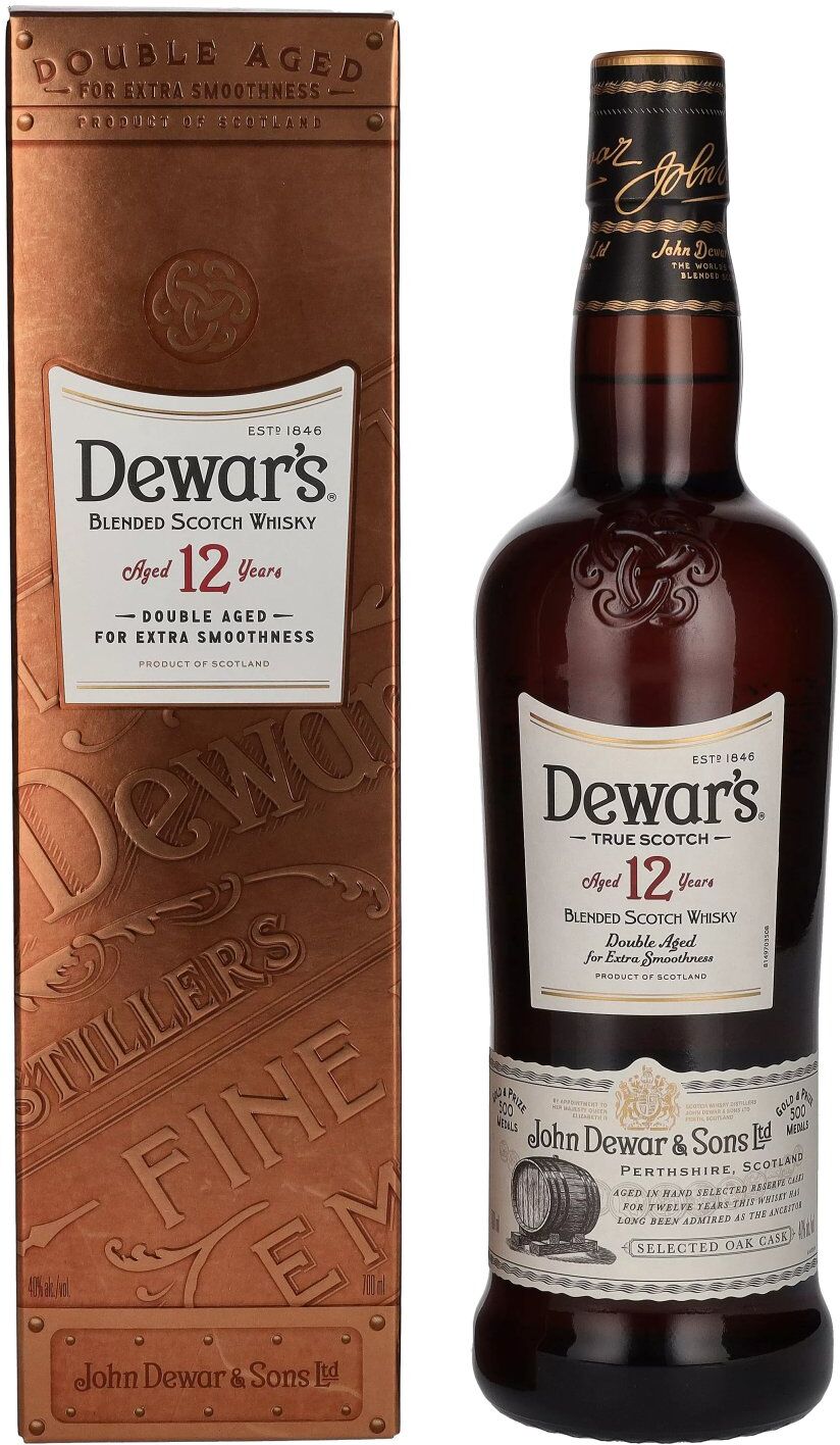 Dewar's 12 Years Old Blended Scotch Whisky 40% Vol. 0,7l in Geschenkbox