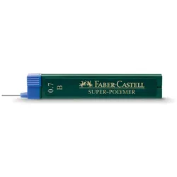FABER-CASTELL SUPER-POLYMER Bleistiftminen B 0,7 mm - 12 Stück