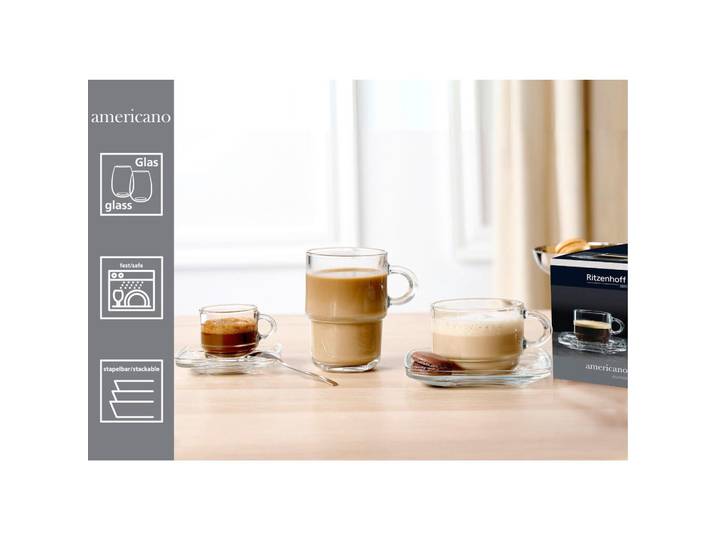 Ritzenhoff Breker Gläserset, Klar, Glas, 4-teilig, 240 ml, 14x12x18 cm, Glas, Gläser-Sets