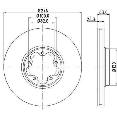 Hella Bremsscheibe [Hersteller-Nr. 8DD355108-121] für Ford