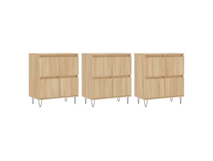 vidaXL Sideboard, Kommoden 3 Stk. Sonoma-Eiche Holzwerkstoff