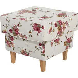 POLSTERHOCKER Karlen Flachgewebe beige