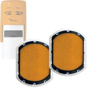 Colop Ersatzstempelkissen Nio School Emoji,2 Stück, für Motivstempel Nio School Emoji, orange