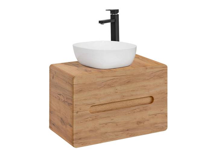 Petits-meubles Waschtisch 80cm Arun Holz, Braun, Holzwerkstoff, 80x53x46 cm, Badezimmer, Waschbecken & Armaturen, Waschtische