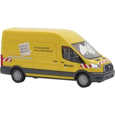 Busch 54516 H0 Baufahrzeug Modell, Einsatzfahrzeug Modell Ford Transit Custom, Leonhard Weiss, Gelb