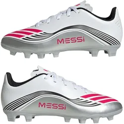 Adidas, Jungen, Fussballschuhe, F50 Messi Club FG/AG (36), Weiss, Rot, Silber