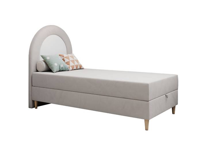 BOXBETT NEST 90/180 Hellgrau Velvet - H3