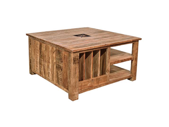 Couchtisch Akazie massiv lackiert 90 cm - montiert - ACANO