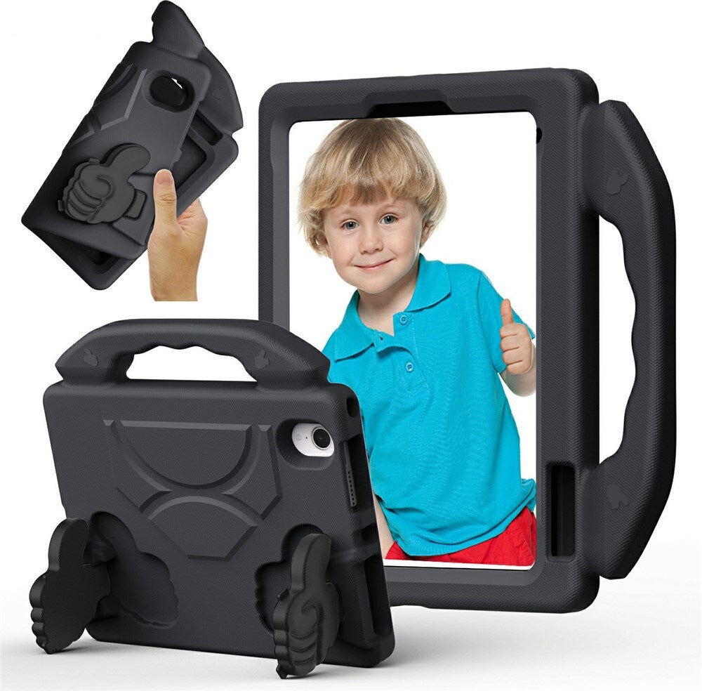 EIDERWOOD iPad Mini (2024 / 2021) Børne Cover m. Thumb Kickstand - Sort