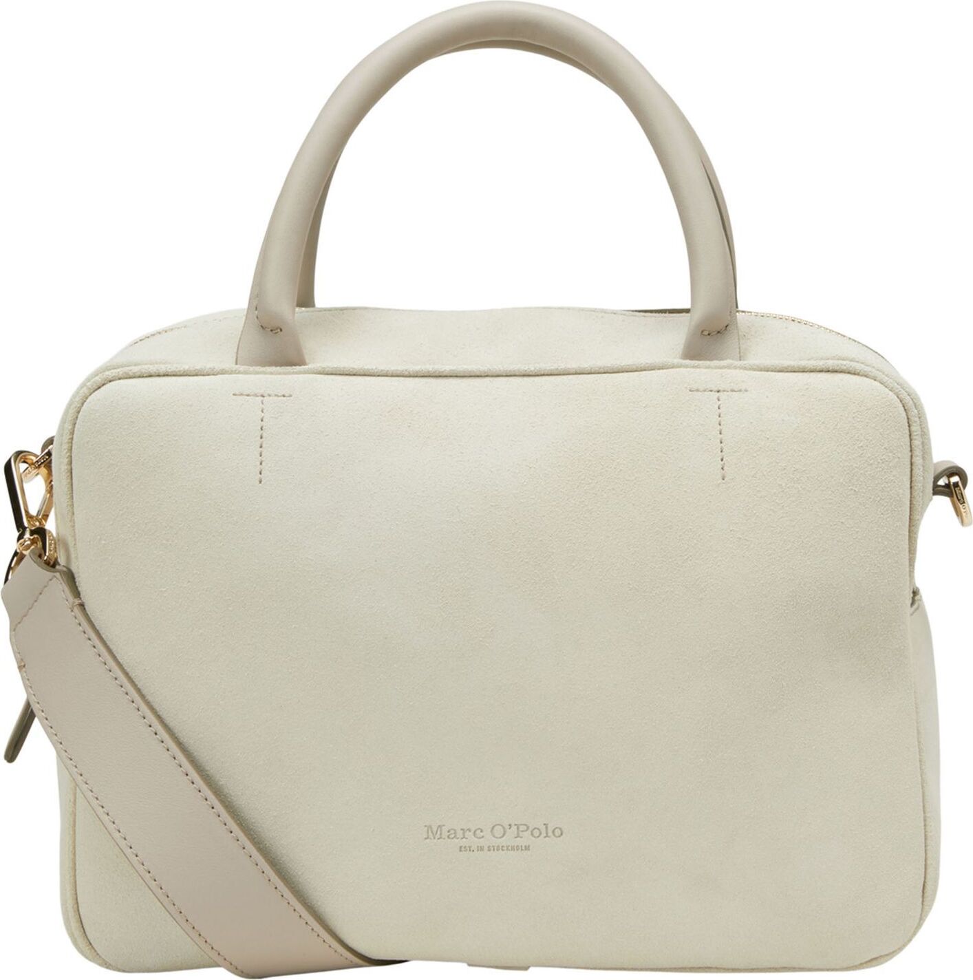 Marc O'Polo Leder Handtasche Umhängetasche Tuja Hand Bag Stone Grey hellgrau