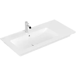 Villeroy & Boch Schrankwaschtisch Venticello, Stone White CeramicPlus, 1000x500x170 mm, mit Überlauf, für 3-Loch-Armatur und passendes Möbel