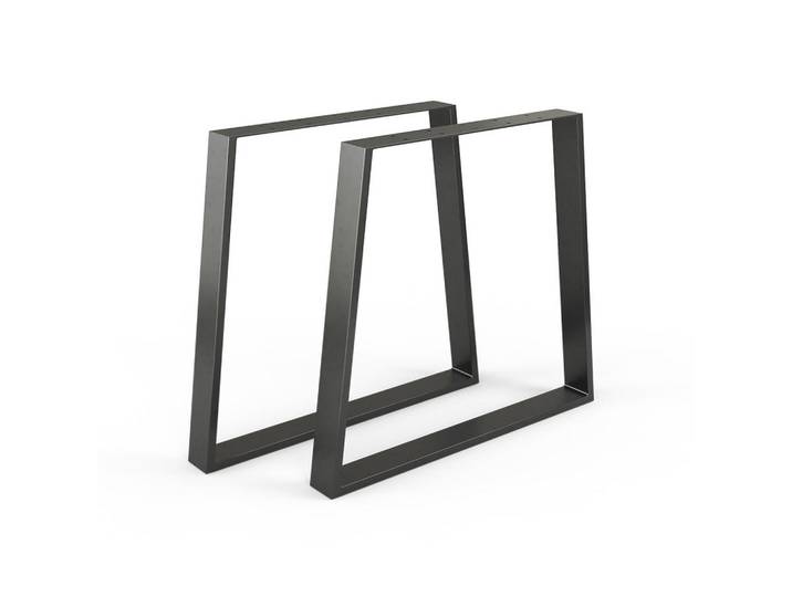 Vicco Tischbeine Schwarz 80 x 72 cm Trapezförmig, Metall, 80x72x8 cm, Esszimmer, Esstische