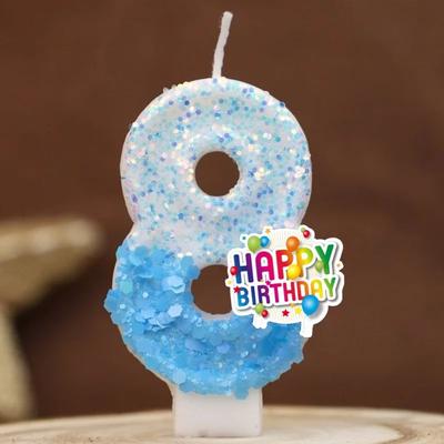 Uplift Treasures Colorful Number Birthday Cake Candle 0 To 9 Party Topper 8