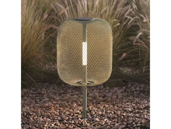 Lampe solaire à piquet LED Faylen, vert sauge, IP65 - Lucande - Design - Métal - À ampoule unique