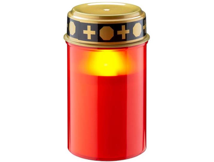 LED Grave Light - Elektronisch - Timer 6 maanden - Rood (2x C LR14 Baby)