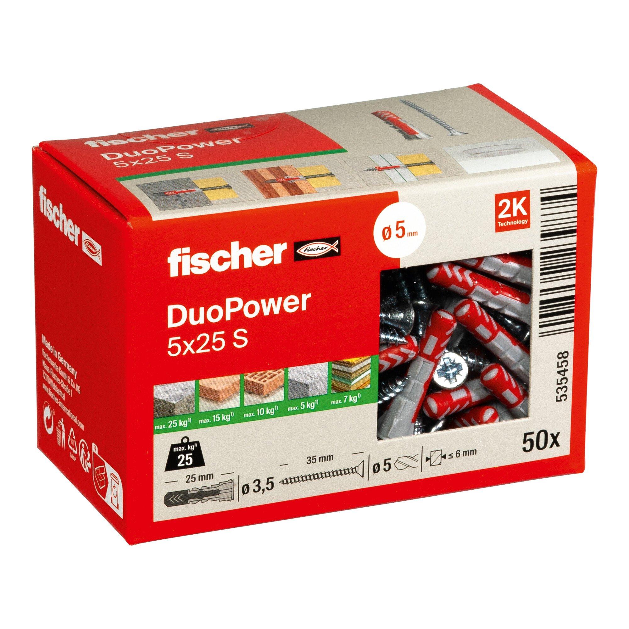 fischer DUOPOWER 5x25 S LD (535458)