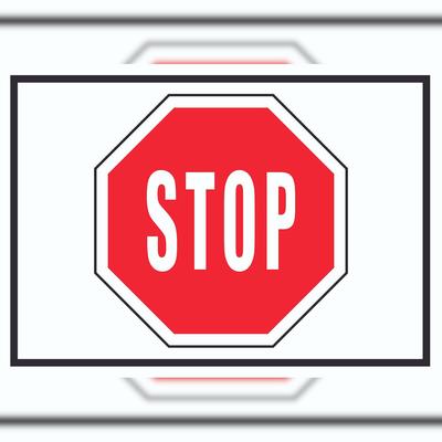 HB-Druck Stop Symbol Schild A3 (297x420mm)