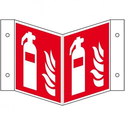 Schild I Brandschutz-Nasenschild Feuerlöscher, Kunststoff, 300x300mm, ASR A1.3, DIN EN ISO 7010 F001