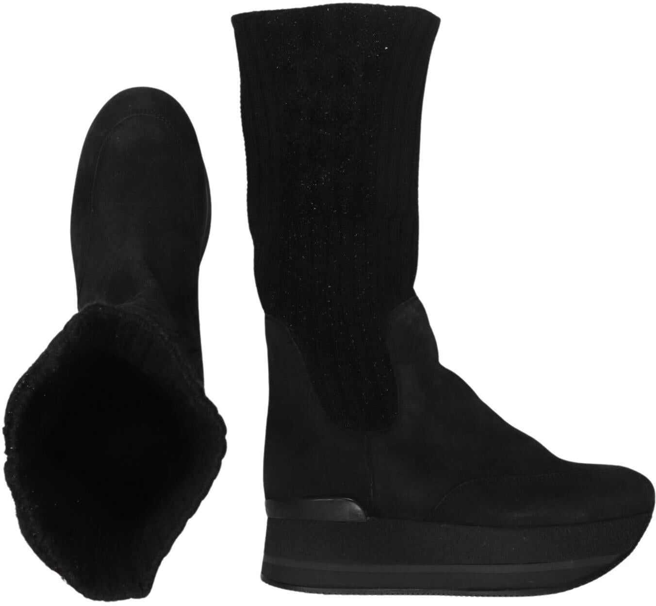 Hogan Damen Stiefel, Schwarz, Gr. EU 37.5, kein / Etikett - Second Hand