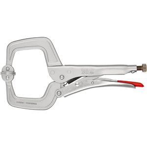 Knipex Gripzange 42 44 280, Schweiß-Gripzange, 280 mm, C-Form, Spannweite 90 mm