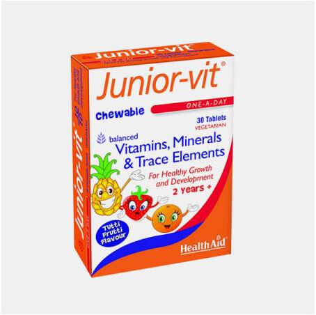 HEALTH AID JUNIOR-VIT 30 COMPRIMIDOS MASTIGAVEIS