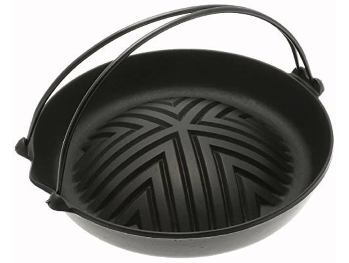 Iwachu Genghis Khan Grillpfanne aus Gusseisen, Schwarz