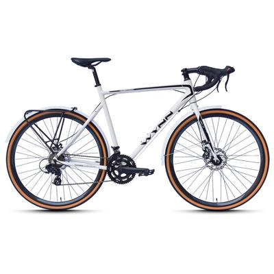 Gravelbike WYNN "GRL1.1" Gr. 58, weiß (weiß, weiß), Fahrräder, 58cm, 28 Zoll (71,12cm) hinten: 28 Zoll (71,12cm)