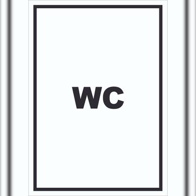 HB-Druck WC Schild mit Text Toilette Klo hochkant A2 (420x594mm)