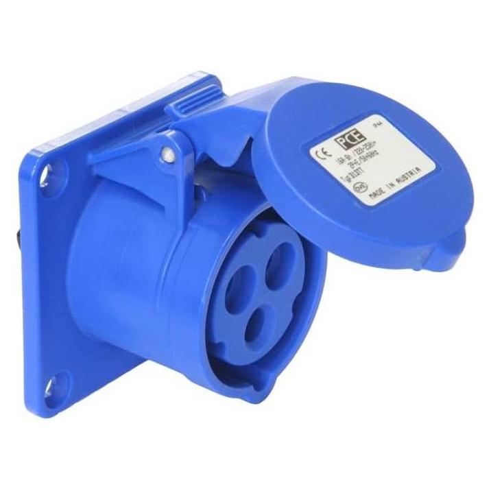 PCE CEE Anbausteckdose Turbo Twist gerade 230V 16A IP44 313-6TT (313-6tt-PCE-)