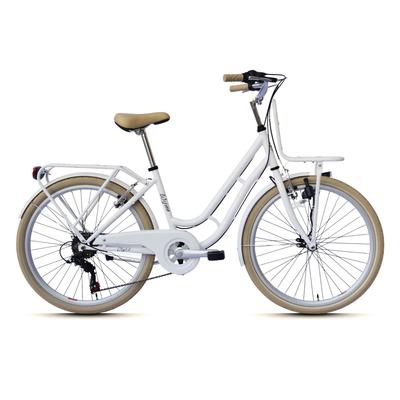 Kinderfahrrad WYNN "Kinderfahrrad 24 Zoll Shimano Tourney 6 Gang V-Brake Kinder KID1.0" Gr. 38, weiß, Fahrräder, Kinder, 38cm, 24 Zoll (60,96cm) hinten: 24 Zoll (60,96cm)