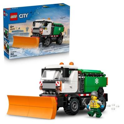 LEGO City 60490 Schneepflug, Spielzeug LKW mit Minifigur am Steuer