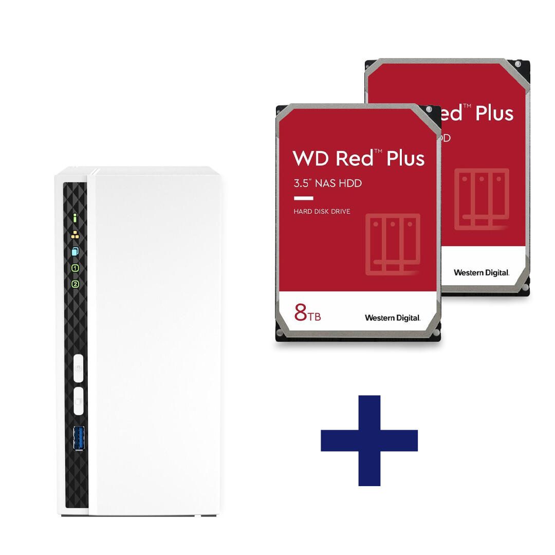 QNAP Systems QNAP TS-233 & 16TB WesternDigital Red Plus NAS Bundle 4260473783565