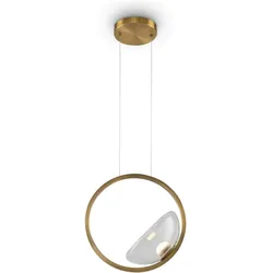 Maytoni, Pendelleuchte, Lunare LED Pendelleuchte, Hängeleuchte 5W Messing Warmweiss (450 lm)