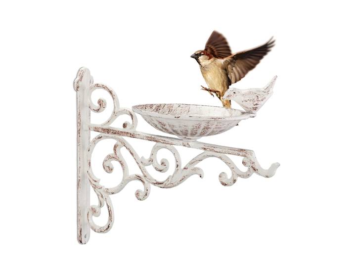 Vogeltränke Gusseisen Wand Weiss