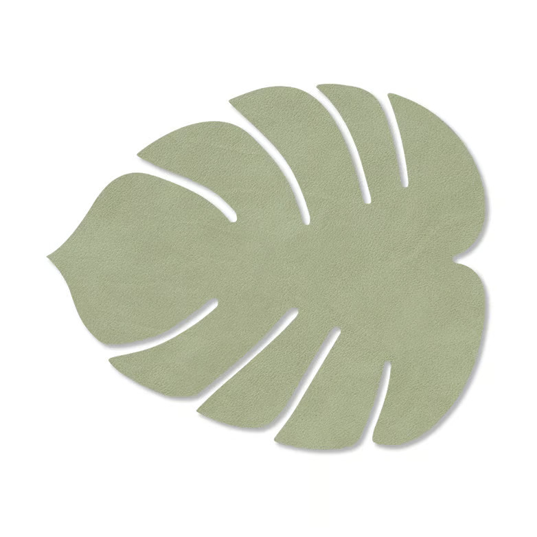 LIND DNA Monstera Leaf Nupo onderzetter Olijfgroen