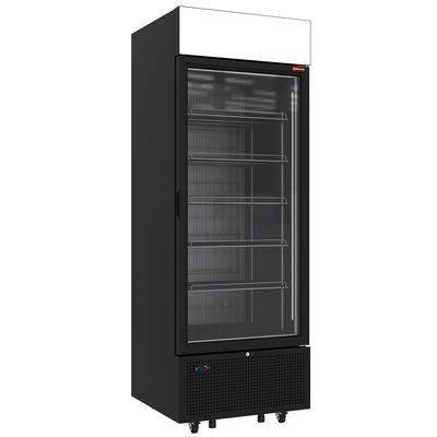 Diamond Negative Kühlvitrine 646 Liter - 6 Ebenen mit Leuchtkasten - SCHWARZ (CLN73-SB)