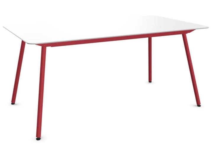 Glasfaser-Tisch Locarno Edge von Schaffner / Farbe: Weiss / Grösse: 160 x 90 cm