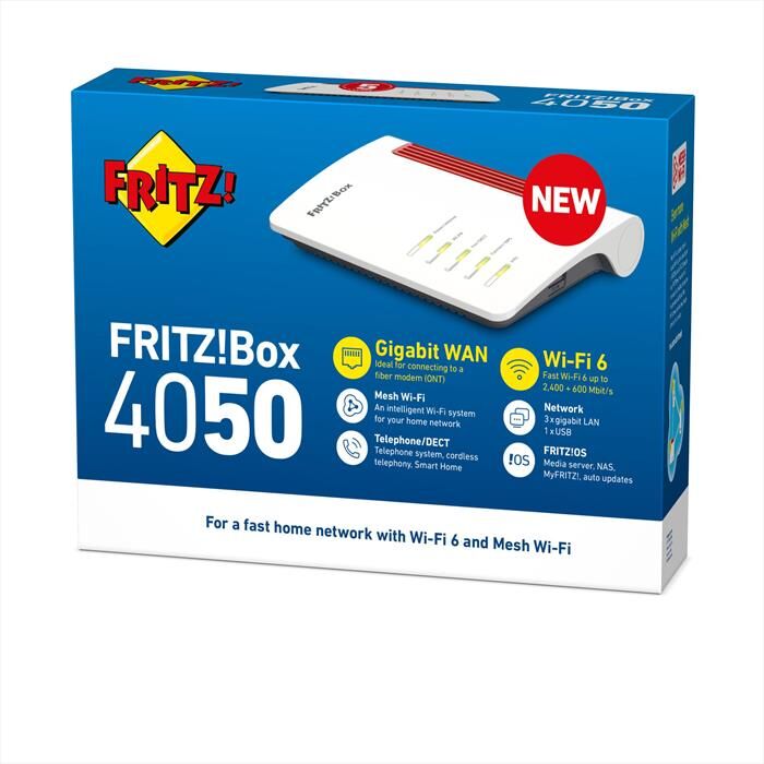 FRITZ! Router Box 4050-bianco/rosso