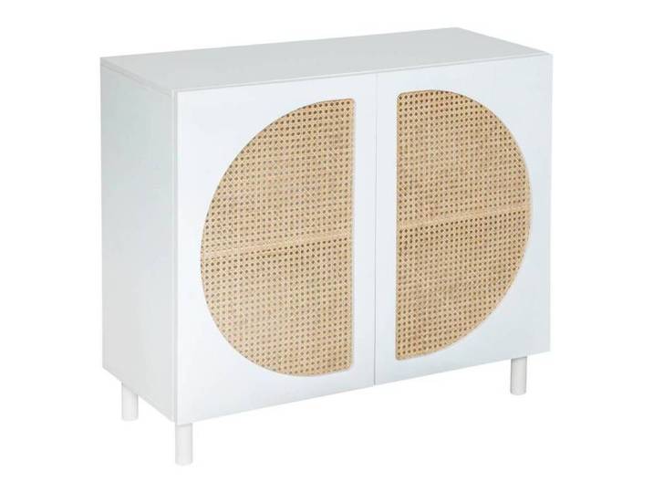 Buffet 2 portes  Cabras  94x86cm blanc - Atmosphera Créateur d'intérieur