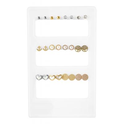 Paar Ohrstecker ADELIA´S "Damen Ohrstecker aus Edelstahl", silber, Ohrringe, Damen, Damen, Edelstahl