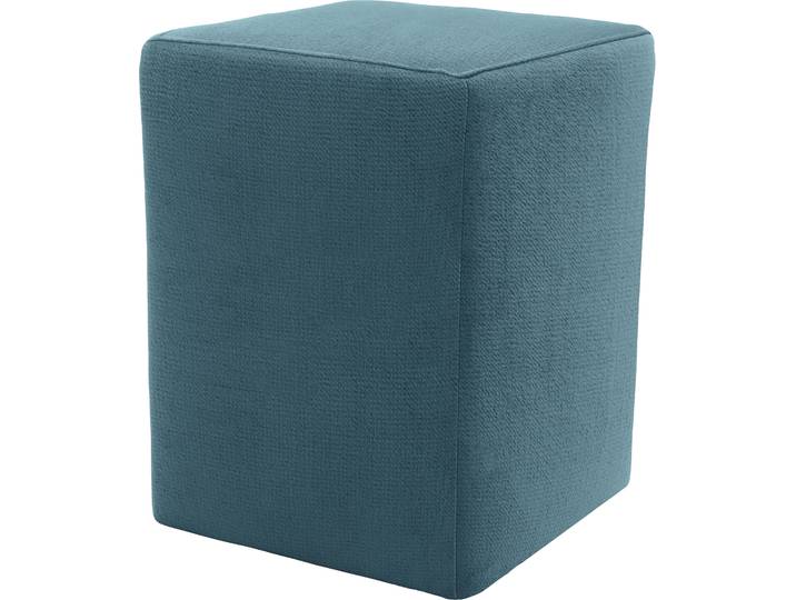 Hocker LOOKS XX , blau (petrol), B:38cm H:47cm T:38cm, 100% Polyester, LOOKS BY WOLFGANG JOOP, Hocker, Hocker, kubische Form, ideal als Fussablage