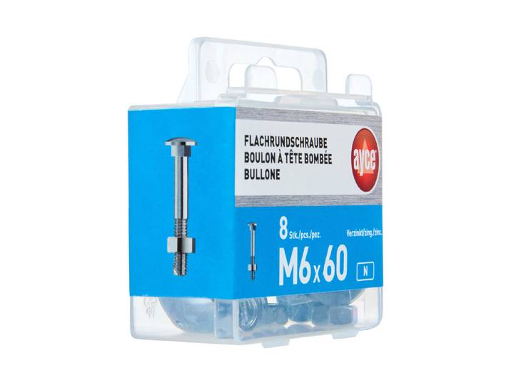 Ayce Flachrund-Schraube M6 × 60 mm
