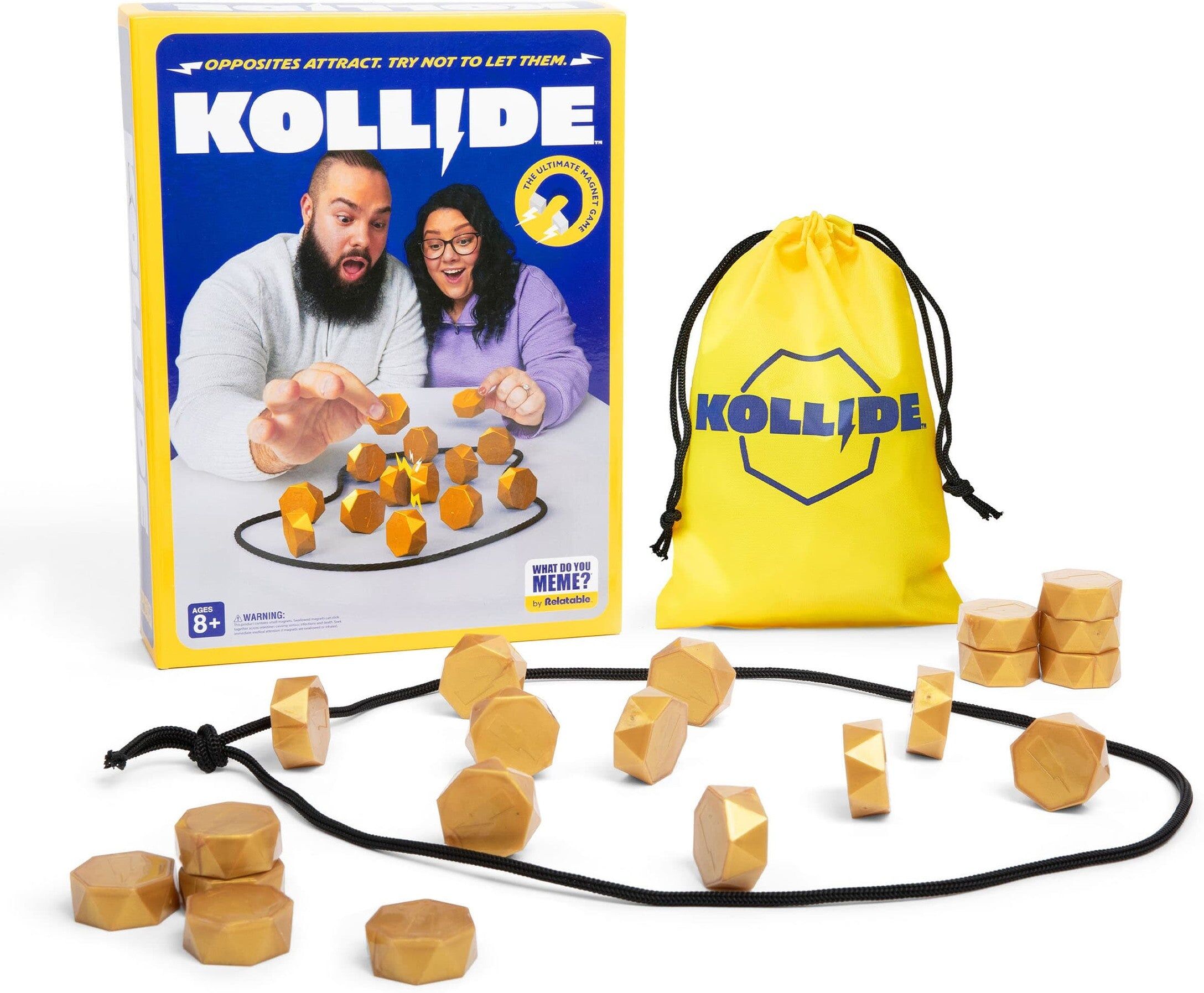 Kollide Magnetic Attraction Strategy Game by Relatable, Ages 8+, 2-4 Players, Family Game Night, Magnetic Pieces, Strategy and Planning