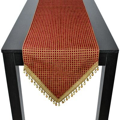 Sherry Kline Checkered Beads Table Runner