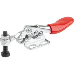 SCHNELLSPANNER HORIZONTAL MINI, FUß WAAGRECHT F1=500, FESTE ANDRUCKSPINDEL M04X20, STAHL VERZINKT, KOMP:KUNSTSTOFF