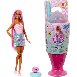 Barbie Pop Reveal Treat-Serie Set aus Puppe und Zubehör, Sweet Swirl Modepuppe mit Haustier