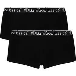 BAMBOO BASICS Bamboo basics Damen Hipster IRIS, 2er Pack - Panty, atmungsaktiv, Single Jersey, Größe M in Schwarz Schwarz