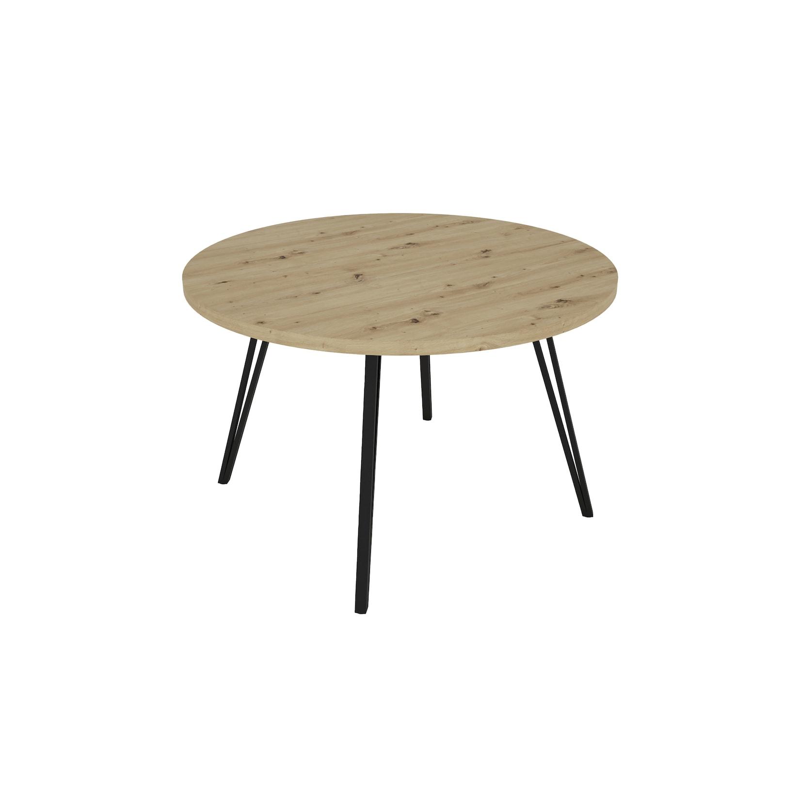byLIVING Esstisch MARTA, Breite 120 cm, Artisan Eiche (Eiche-Optik)/schwarz