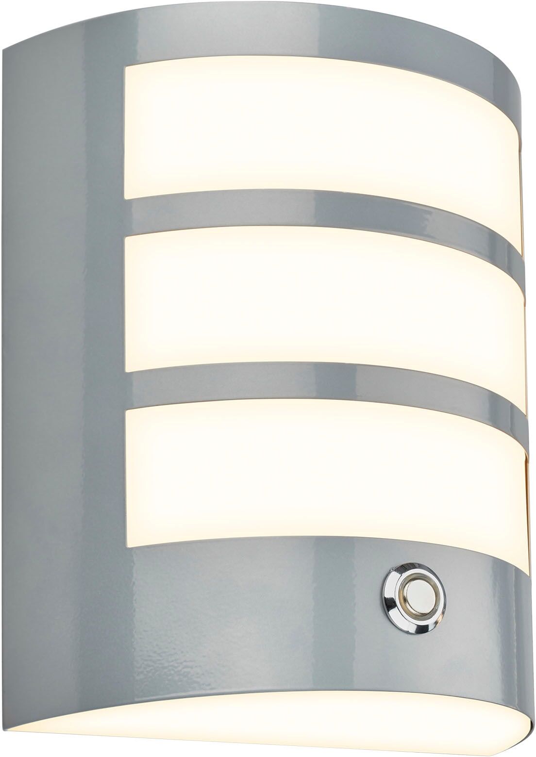 Außen-Wandleuchte BRILONER LEUCHTEN "FORA Außenleuchte", silber (weiß, neutral), Leuchten, Außen-Wandleuchte